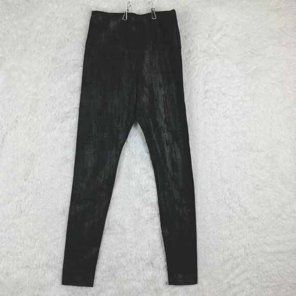 Lysse Womens Leggings Black Coated High Rise Stretch Full‎ Length S - Picture 1 of 11